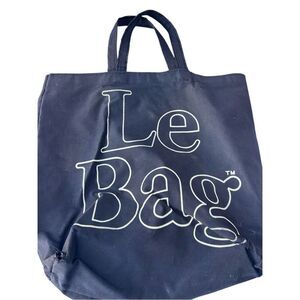 Le Bag tote vintage black (thrashed) peeling/holes/ scuffs Made in Thailand 19"x